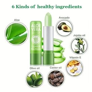 Aloe Vera Smoothing Moisturizing Color Changing Lip Stick Vitamin E Natural